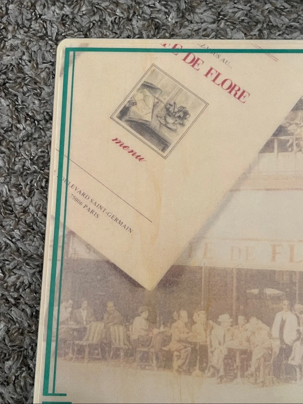 Cafe de Flore placemats